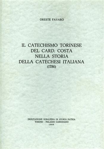 Il catechismo torinese del Card.Costa nella storia della catechesi italiana 1786