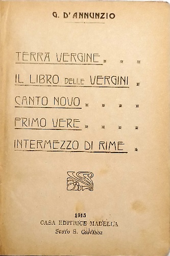 Terra Vergine, Il Libro delle Vergini, Canto Novo, Primo Vere, Intermezzo di rim
