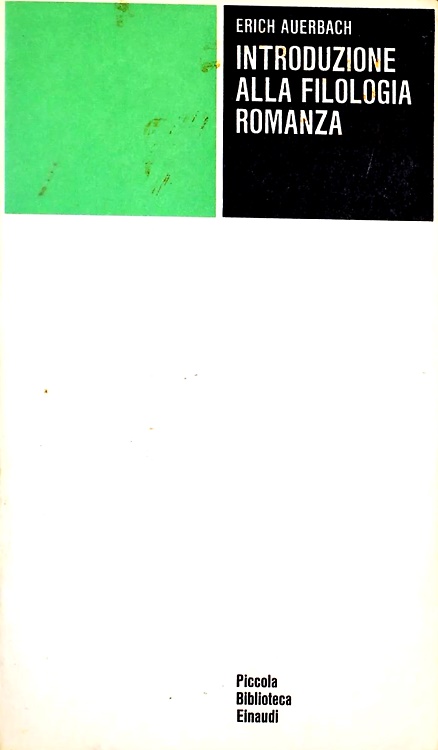 Introduzione alla filologia romanza.
