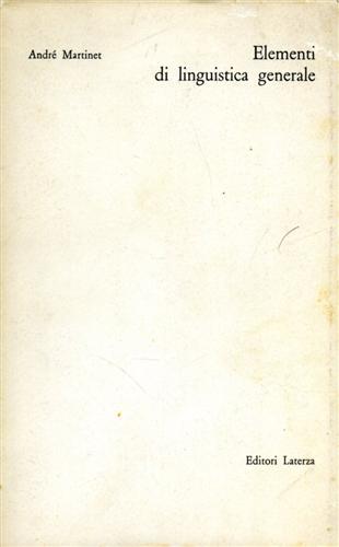 Elementi di linguistica generale.