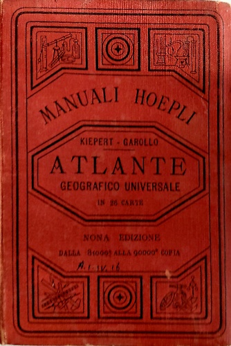 Atlante geografico univerale di 26 carte.