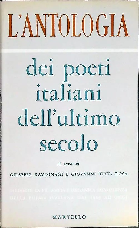 L'Antologia dei poeti italiani dell'ultimo secolo.