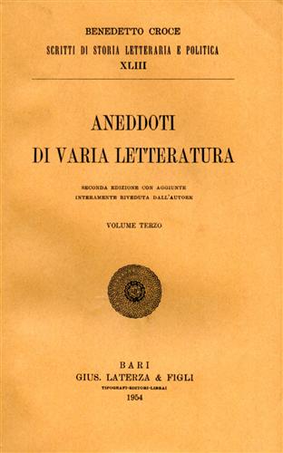 Aneddoti di varia letteratura. Volume III.