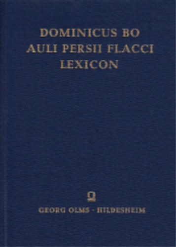 Auli Persii Flacci Lexicon.