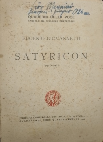 Satyricon (1918-1921).