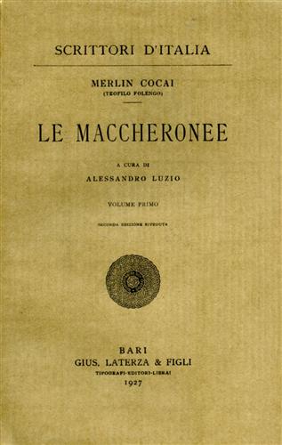 Le Maccheronee. vol.I.
