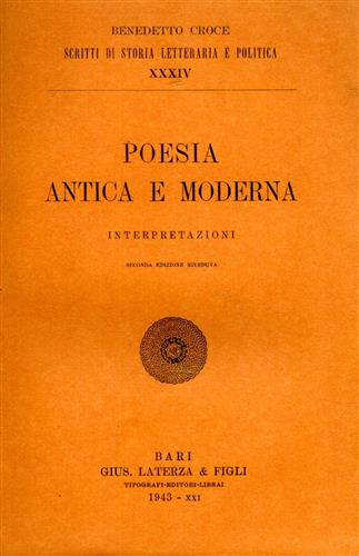 Poesia antica e moderna. Interpretazioni.