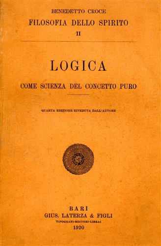 Logica come scienza del concetto puro.