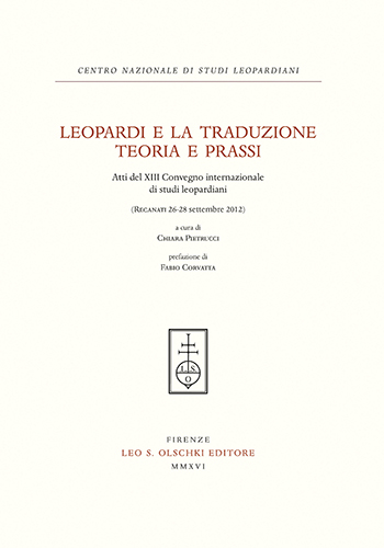 9788822264831-Leopardi e la traduzione. Teoria e prassi.