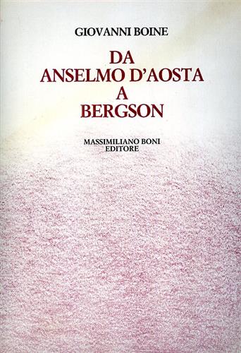 9788876223112-Da Anselmo d'Aosta a Bergson.