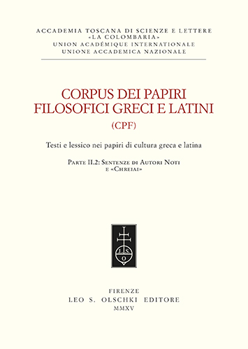 9788822264459-Corpus dei papiri filosofici greci e latini. Testi e lessico nei papiri di cultu