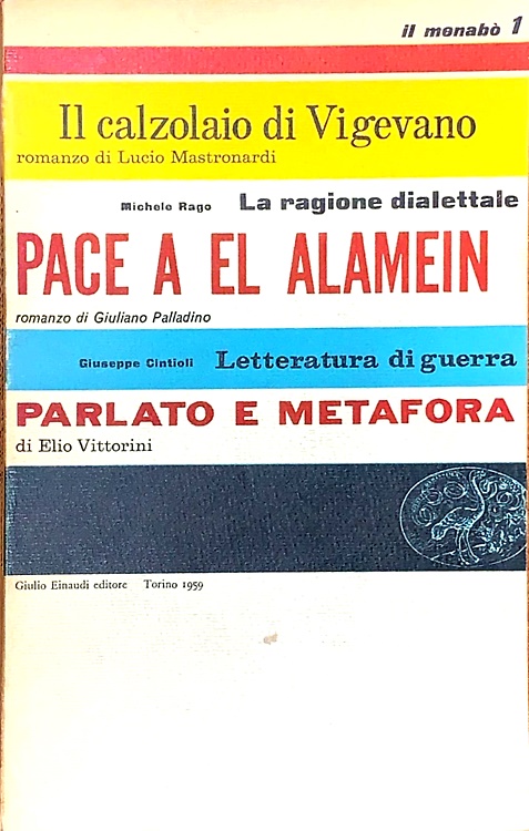 Il menabò di letteratura. n. 1, 1959.