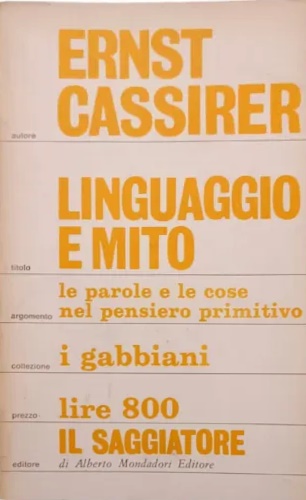 Linguaggio e mito. Contributo al problema dei nomi degli Dèi.