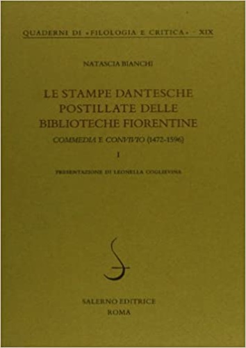 9788884024749-Le stampe dantesche postillate delle biblioteche fiorentine. Commedia e Convivio