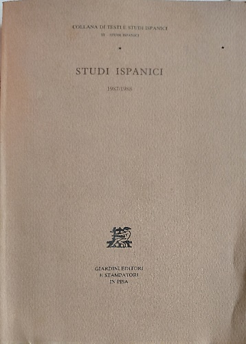 Studi Ispanici. 1987/1988.
