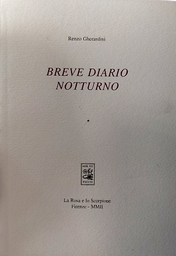 Breve diario notturno.