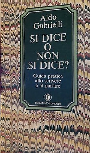 Si dice o non si dice?