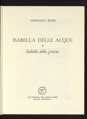 Isabella della Grazia.