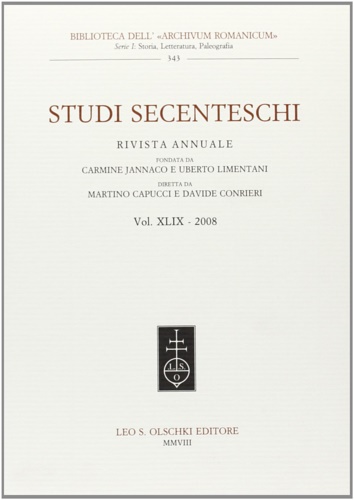 9788822257086-Studi Secenteschi Vol. XLIX (2008).