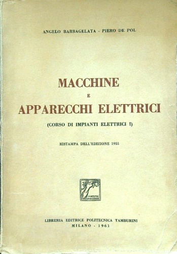 Macchine e apparecchi elettrici (corso di impianti elettrici I).