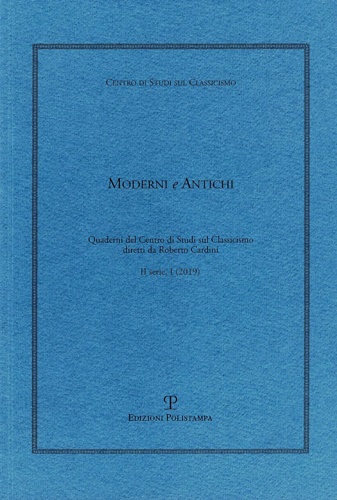 9788859620693-Moderni e Antichi. Quaderni del Centro di Studi sul Classicismo. N.II serie I (2