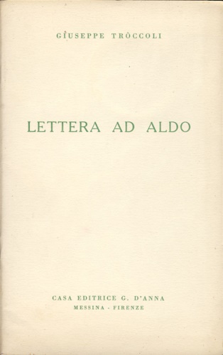 Lettera ad Aldo.