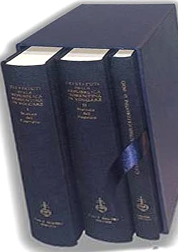 9788822267825-Gli Statuti della Repubblica Fiorentina del 1355 in Volgare. Vol. I. Statuto del