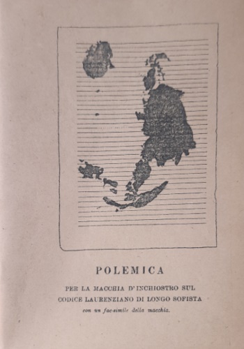 Polemica per la macchia d'inchiostro sul Codice Laurenziano di Longo Sofista.