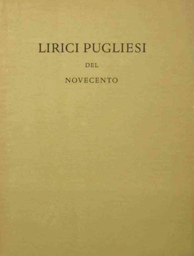 Lirici pugliesi del Novecento.