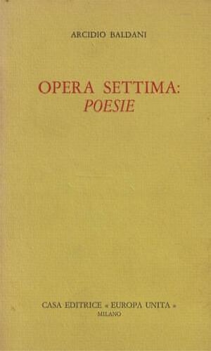 Opera settima: Poesie.