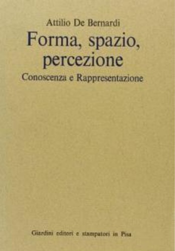 9788842706939-Forma, spazio, percezione. Conoscenza e rappresentazione.