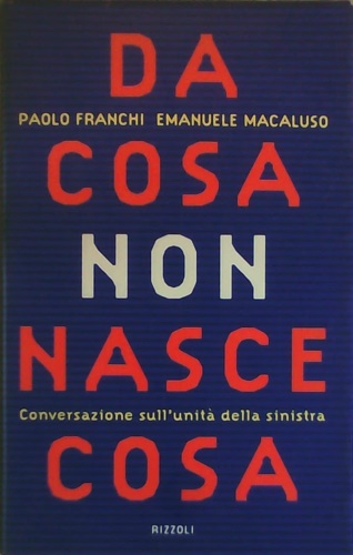 9788817851183-Da Cosa non nasce Cosa. Conversazioni sull'unità della sinistra.