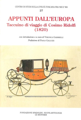 9788800841290-Appunti dall'Europa. Taccuino di Viaggio di Cosimo Ridolfi (1820).