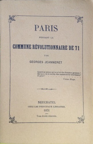 Paris pendant la commune revolutionnaire de 71.