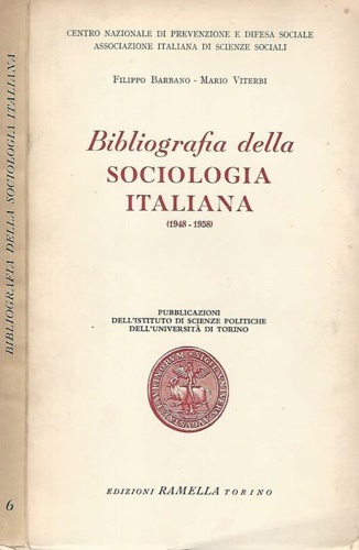 Bibliografia della sociologia italiana (1948-1958).