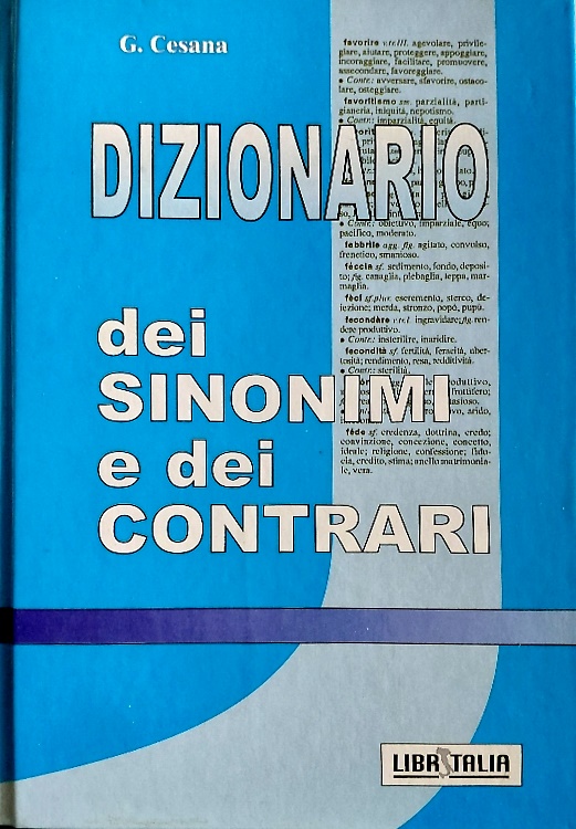 Dizionario di sinonimi e dei contrari.