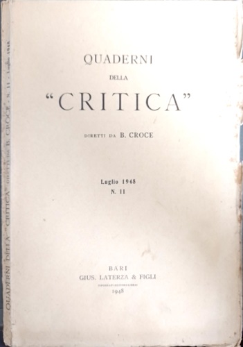 Quaderni della critica. 1948 n.11.