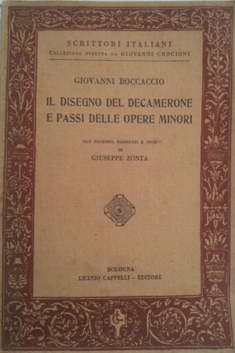 Il disegno del Decamerone e passi delle opere minori.