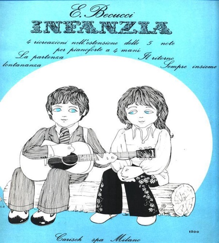 Infanzia. 4 Ricreazioni nell'estensione delle 5 note per pianoforte a 4 mani.