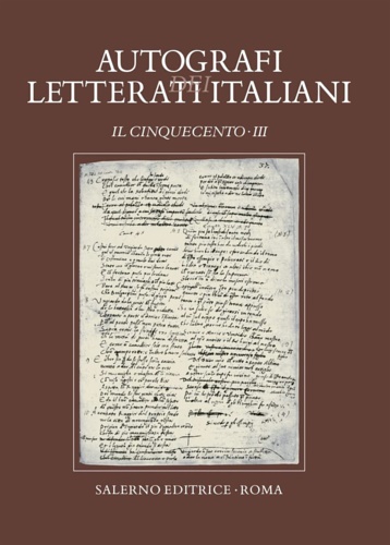 9788869735028-Autografi dei letterati italiani. Il Cinquecento Vol.III.