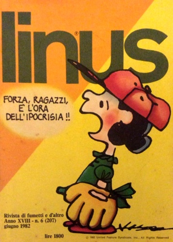 Linus. Anno XVIII Giugno 1982. N°6  (207).