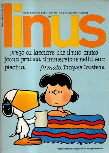 Linus. Anno XXI Luglio 1985. N°7  (243).