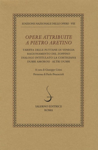 9788869736667-Opere attribuite a Pietro Aretino.