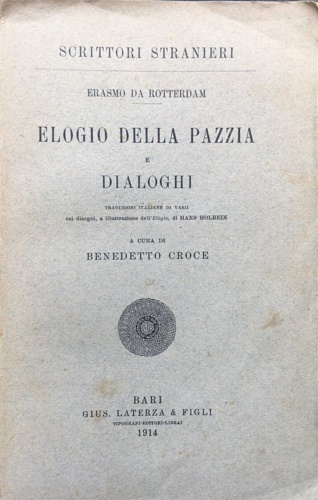Elogio della pazzia e Dialoghi.