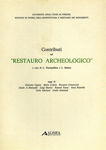 Contributi sul restauro archeologico.
