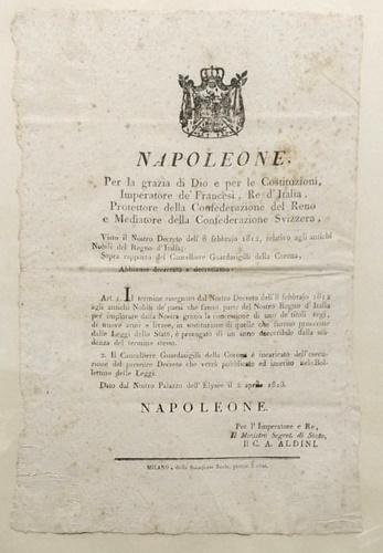 Decreto Napoleonico.