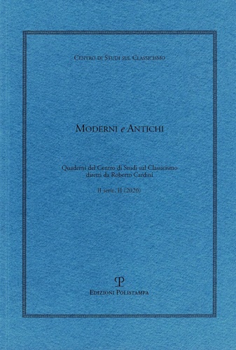 9788859621560-Moderni e Antichi. Quaderni del Centro di Studi sul Classicismo. N.II serie II (