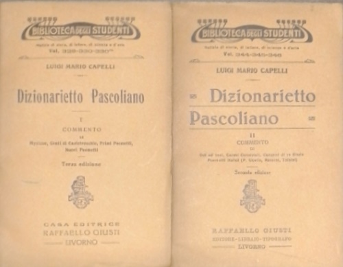 Dizionarietto pascoliano.