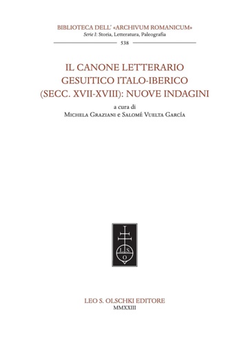 9788822269034-Il canone letterario gesuitico italo-iberico (secc. XVII-XVIII): nuove indagini.