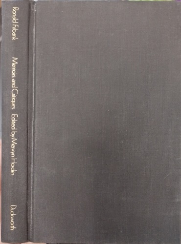 Ronald Firbank memoirs and critiques.